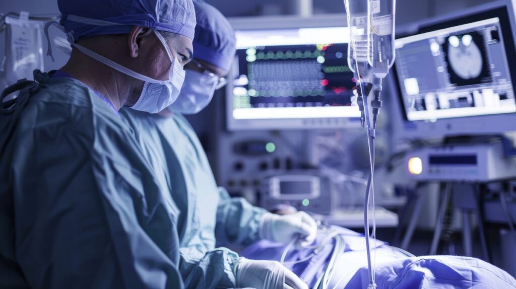 Catheter ablation procedure performed in a modern electrophysiology lab to treat AFib